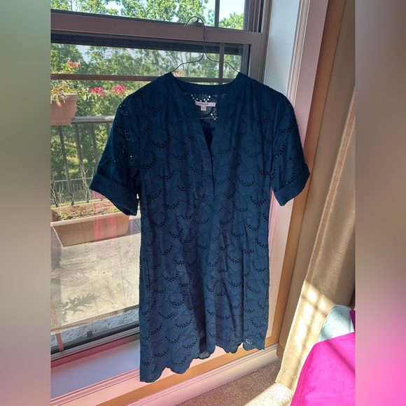 super cute dress Chico’s pretty blue eyelet lined.Tag off,never worn spring 2025 - Picture 2 of 3